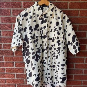 MARNI Dalmatian pop dots poplin shirt antique white 50/40 NWT
